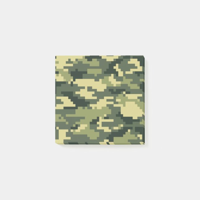Bloco De Notas Camuflagem Digital Woodland de 8 Bits / Camo (Frente)