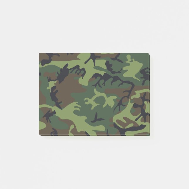 Bloco De Notas Camuflagem Militar Floresta Verde (Frente)