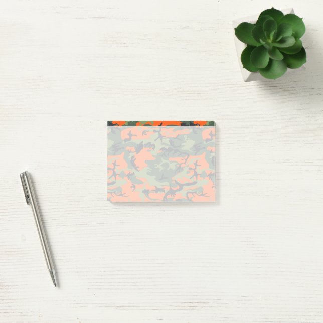 Bloco De Notas Camuflagem Verde e Laranja, Camuflagem, Militar, E (Escritótio)