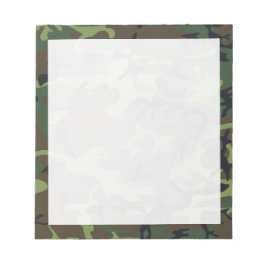 Bloco De Notas Camuflagem Verde, Marrom e Preto