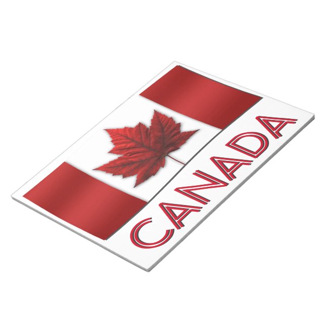 Bloco De Notas Canadá Flag Souvenir Notepad Canada Gifts (Inclinado)