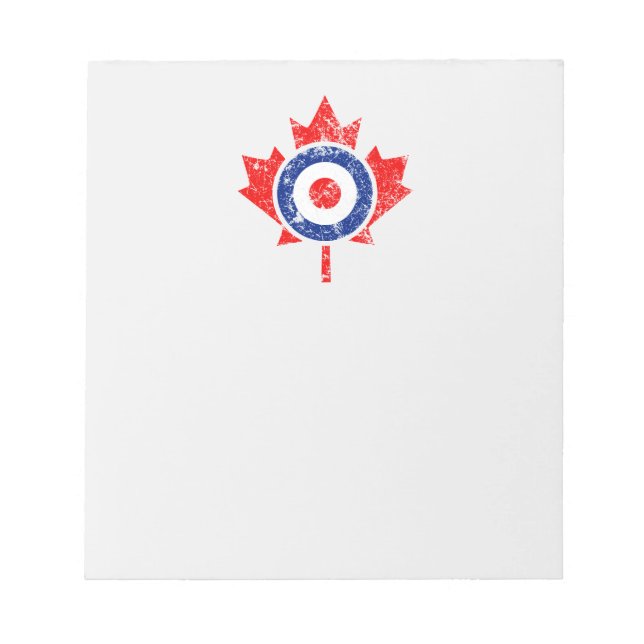 Bloco De Notas Canadiano Maple Leaf Roundel Grunge Mod CANADA (Frente)