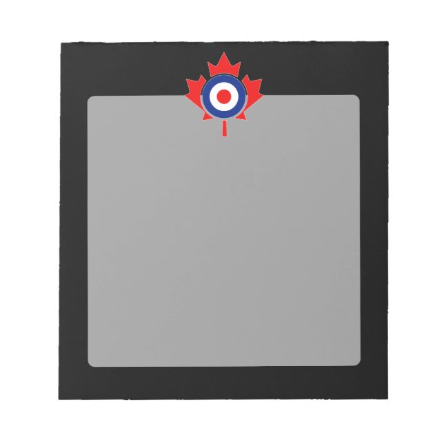 Bloco De Notas Canadiano Maple Leaf Roundel Mod CANADA (Frente)