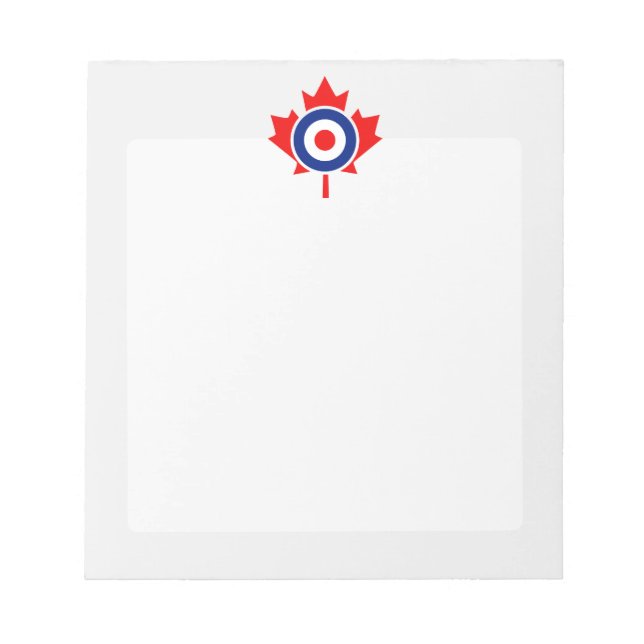 Bloco De Notas Canadiano Maple Leaf Roundel Mod CANADA (Frente)