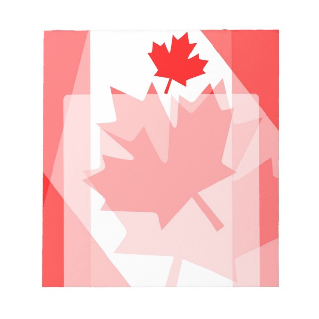 Bloco De Notas Canadiano vermelho Maple Leaf Layout Estilo CANADÁ (Frente)