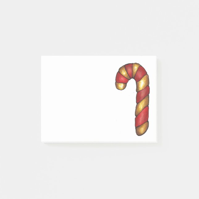Bloco De Notas Candy Cane Christmas Sugar Cookie Baking Holiday (Frente)