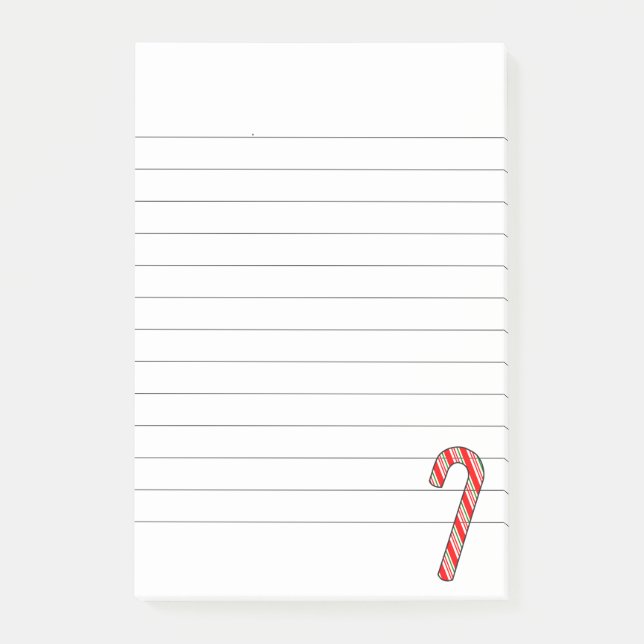 Bloco De Notas Candy Cane Linhas De Natal (Frente)
