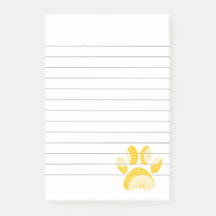 Bloco De Notas Caneta de Cão de Girassol Amarelo Revestida