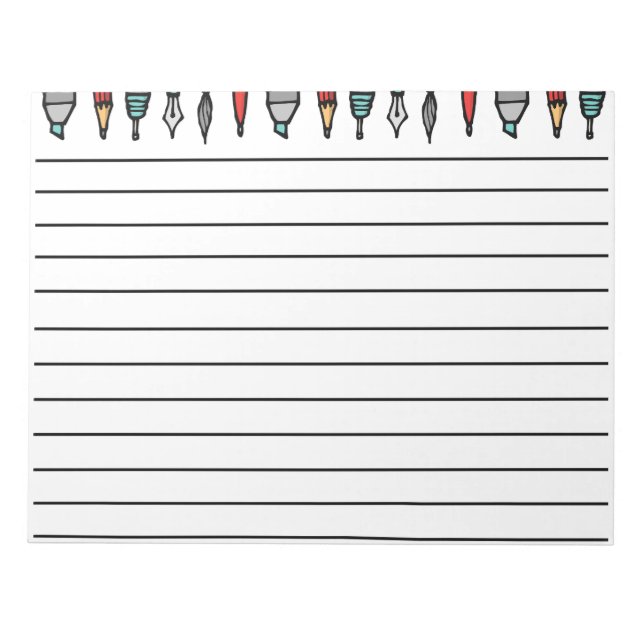 Bloco De Notas Canetas & Lápis (Frente)
