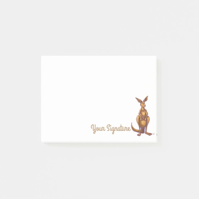 Bloco De Notas Canguru com post-it personalizado (Frente)