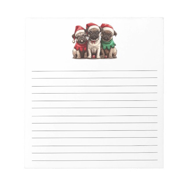 Bloco De Notas Caninos de Natal (Frente)
