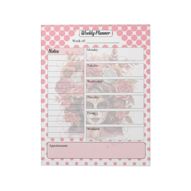 Bloco De Notas Canteiro de Açúcar Gelado Planador Semanal (Invertido)