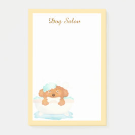 Bloco De Notas Cão Alinhando Salão