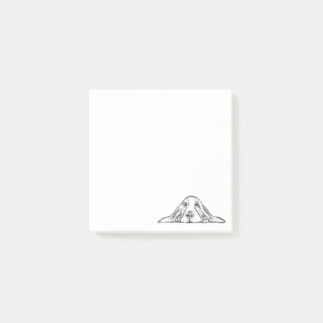 Bloco De Notas cão-caçador preto branco-cachorrinho (Frente)