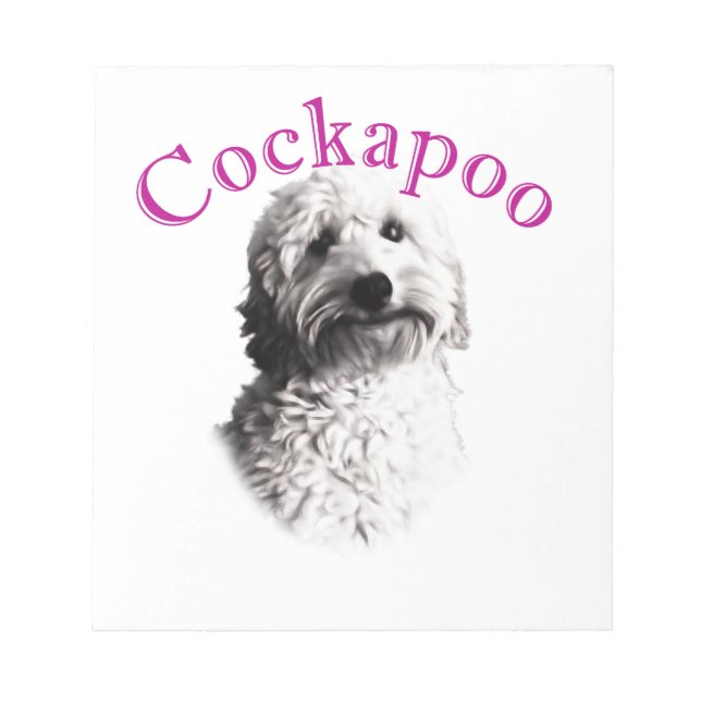 Bloco De Notas Cão Cockapoo (Frente)