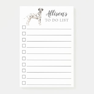 Bloco De Notas Cão Dalmatian personalizado para fazer a lista