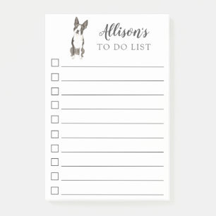 Bloco De Notas Cão de Boston Terrier personalizado para fazer a