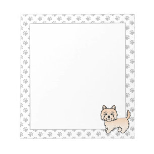 Bloco De Notas Cão de Cartoon Cream Cairn Terrier Cute