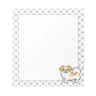 Bloco De Notas Cão de Cartoon Pintura Tibetana Espanhola