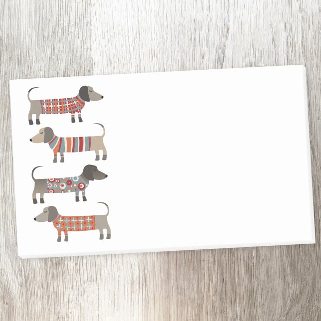 Bloco De Notas Cão de Enchimento (Dachshund Sausage Wiener Dog fun post-it notes)