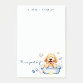 Bloco De Notas Cão de Goldendoodle Personalizado