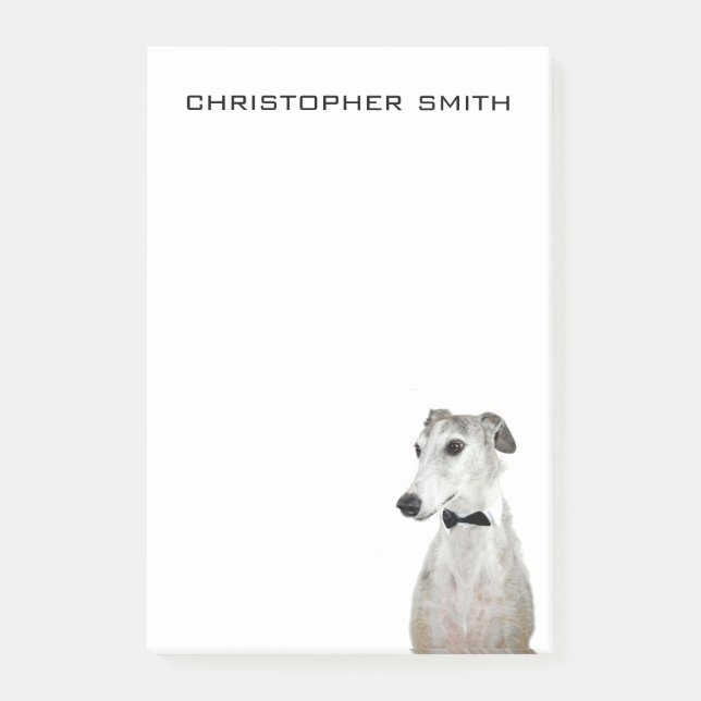 Bloco De Notas Cão de Greyhound (Frente)