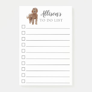 Bloco De Notas Cão de Labradoodle personalizado para fazer a
