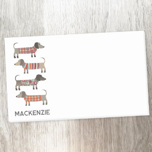 Bloco De Notas Cão de linguiça de Dachshund Personalizado