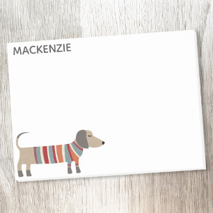 Bloco De Notas Cão de linguiça de salsicha Dachshund Personalizad