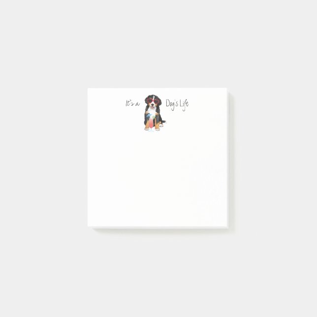 Bloco De Notas Cão de montanha de Bernese do verão (Frente)