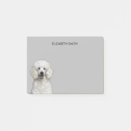 Bloco De Notas Cão-de-Poodle Branco Padrão