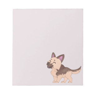 Bloco De Notas Cão German shepherd Kawaii