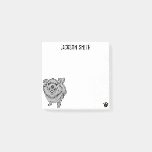 Bloco De Notas Cão Irritado Personalizado (Frente)