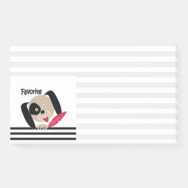 Bloco De Notas Cãozinho branco favorito de desenho animado para c