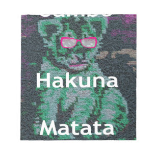 Bloco De Notas Cãozinho-do-bico-do-bico hakuna matata