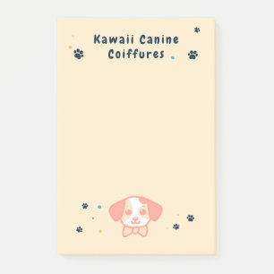 Bloco De Notas Cãozinho Kawaii sentado de estimação