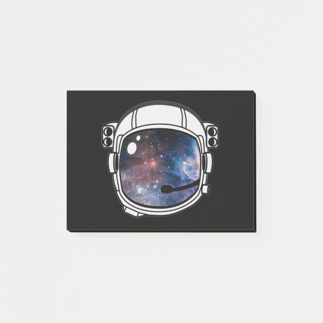 Bloco De Notas Capacete de Astronauta Espacial (Frente)