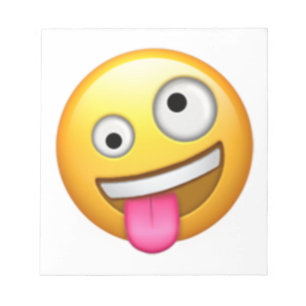 Bloco De Notas Cara com o um grande e um olho pequeno - Emoji