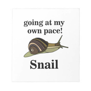 Bloco De Notas Caracol Indo No Meu Próprio Ritmo Caracol Engraçad