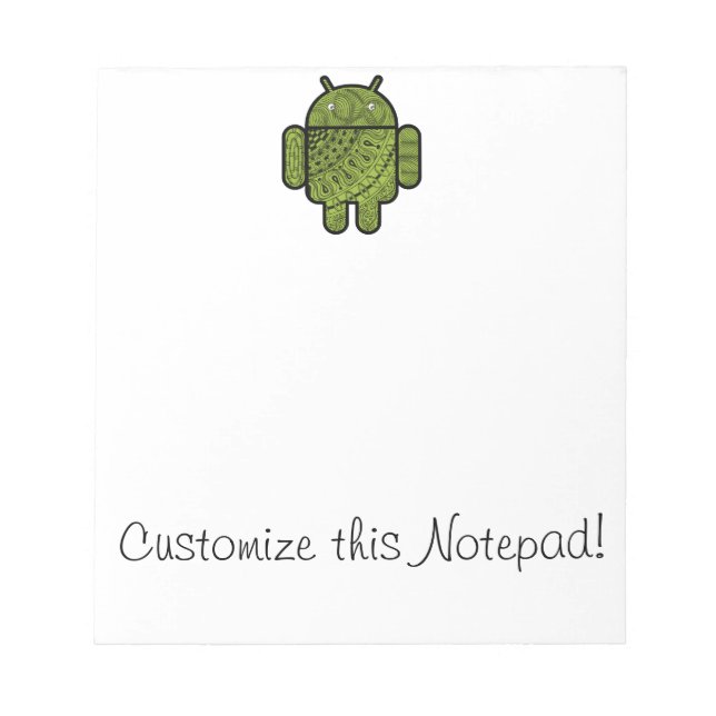 Bloco De Notas Caractere de porta Pancho para o robô Android™ (Frente)