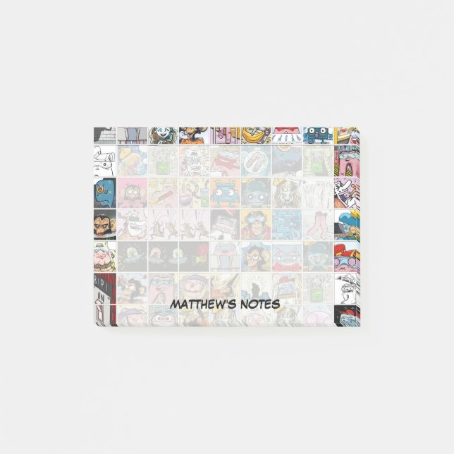 Bloco De Notas Caracteres De BD Divertidos Pós-Padrão Personaliza (Frente)