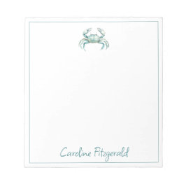 Bloco De Notas Caranguejo Aquarela Costeira Personalizada