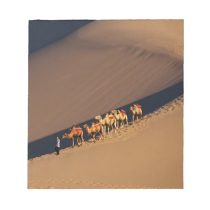Bloco De Notas Caravana de camelos no deserto, Dunhuang, Gansu