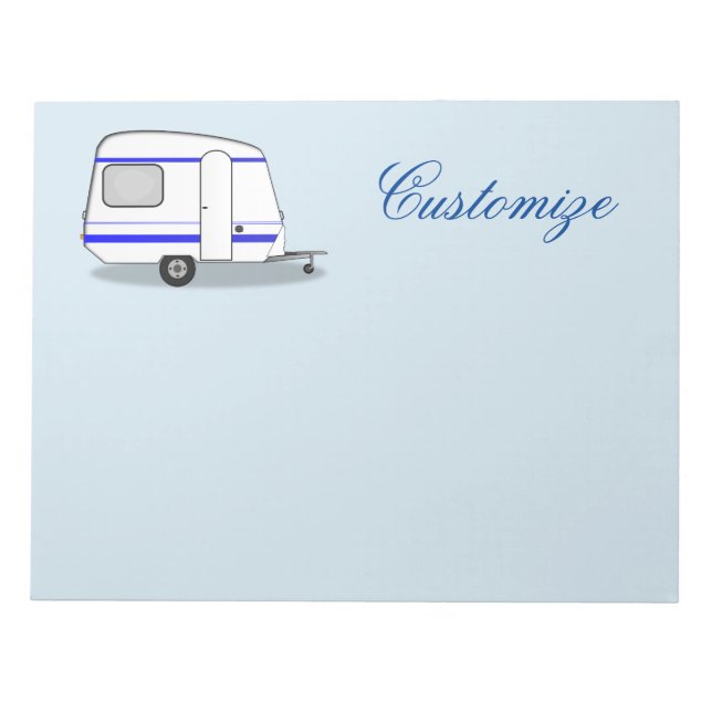 Bloco De Notas Caravana fina dinamizada Thunder_Cove qualquer cor (Frente)