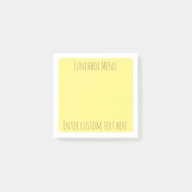 Bloco De Notas Cardápio de lancheira Notas de almoço fofas  (Frente)