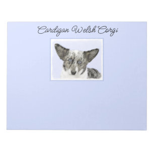 Bloco De Notas Cardigan Welsh Corgi - Pintura Original para Cacho