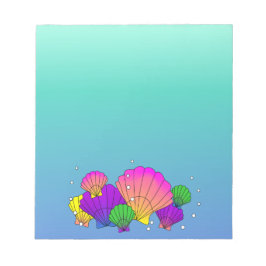 Bloco De Notas Caribe Conchas do Mar com Bolhas