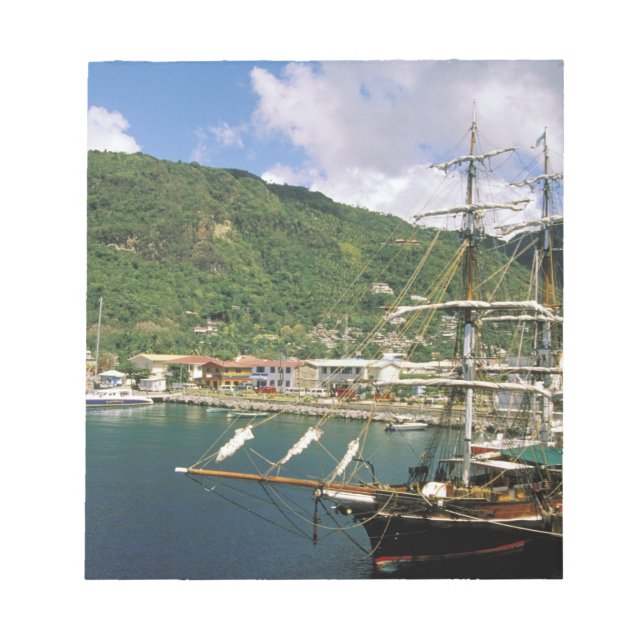Bloco De Notas Caribe, Santa Lúcia, Soufriere. Barcos em (Frente)