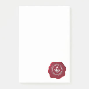 Bloco De Notas Carimbo de cera maçônica