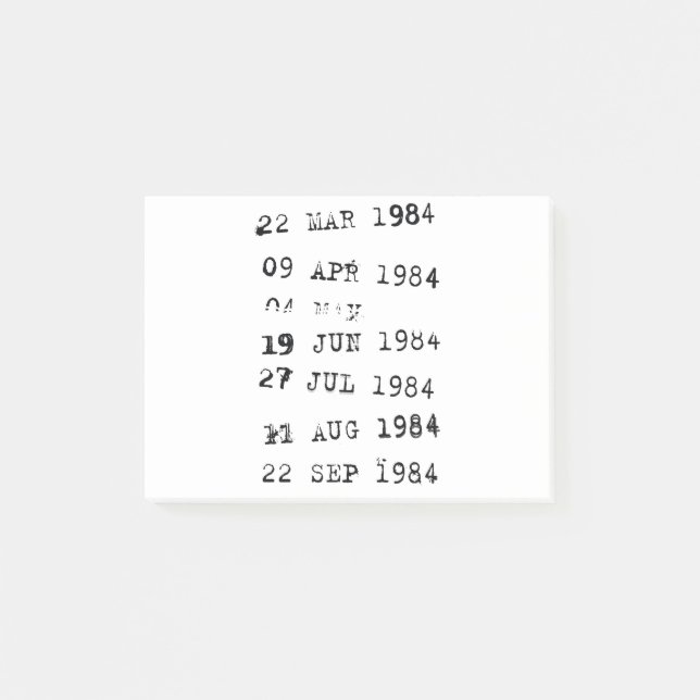 Bloco De Notas Carimbos de Biblioteca Data de Conclusão 1984 (Frente)
